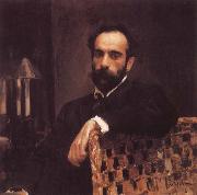 Valentin Serov Portrait of the Artist Isaac Levitan oil